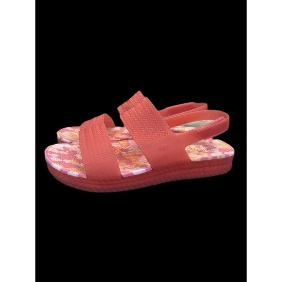 Reef Shoes - Reef Water Vista Womens Size 9 Beach Sandals Marbled Camo Pink PVC Free